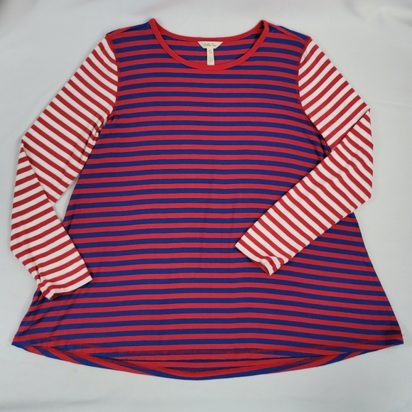 Matilda Jane Catch Some Zs Modal Blend PJ Stripe Shirt Top Sz L - Picture 12 of 12